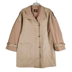 Vtg Foxland Coat Jacket Womens 2XL Beige Tan Overcoat Bespoke Lined Yugoslavia